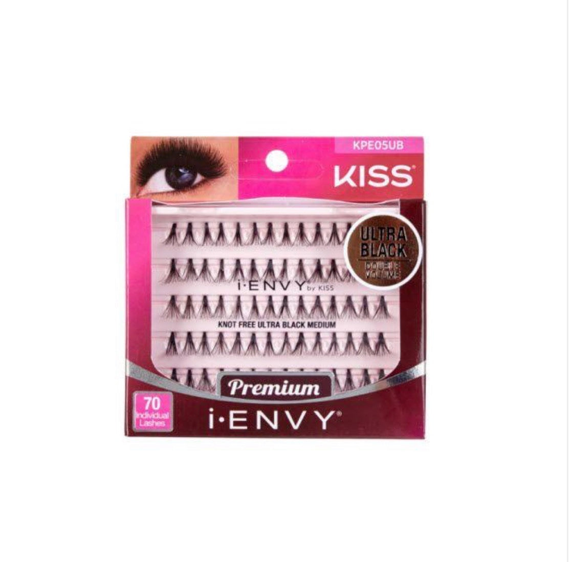 KISS I -ENVY Premium individual Lashes - Ultra Black Medium