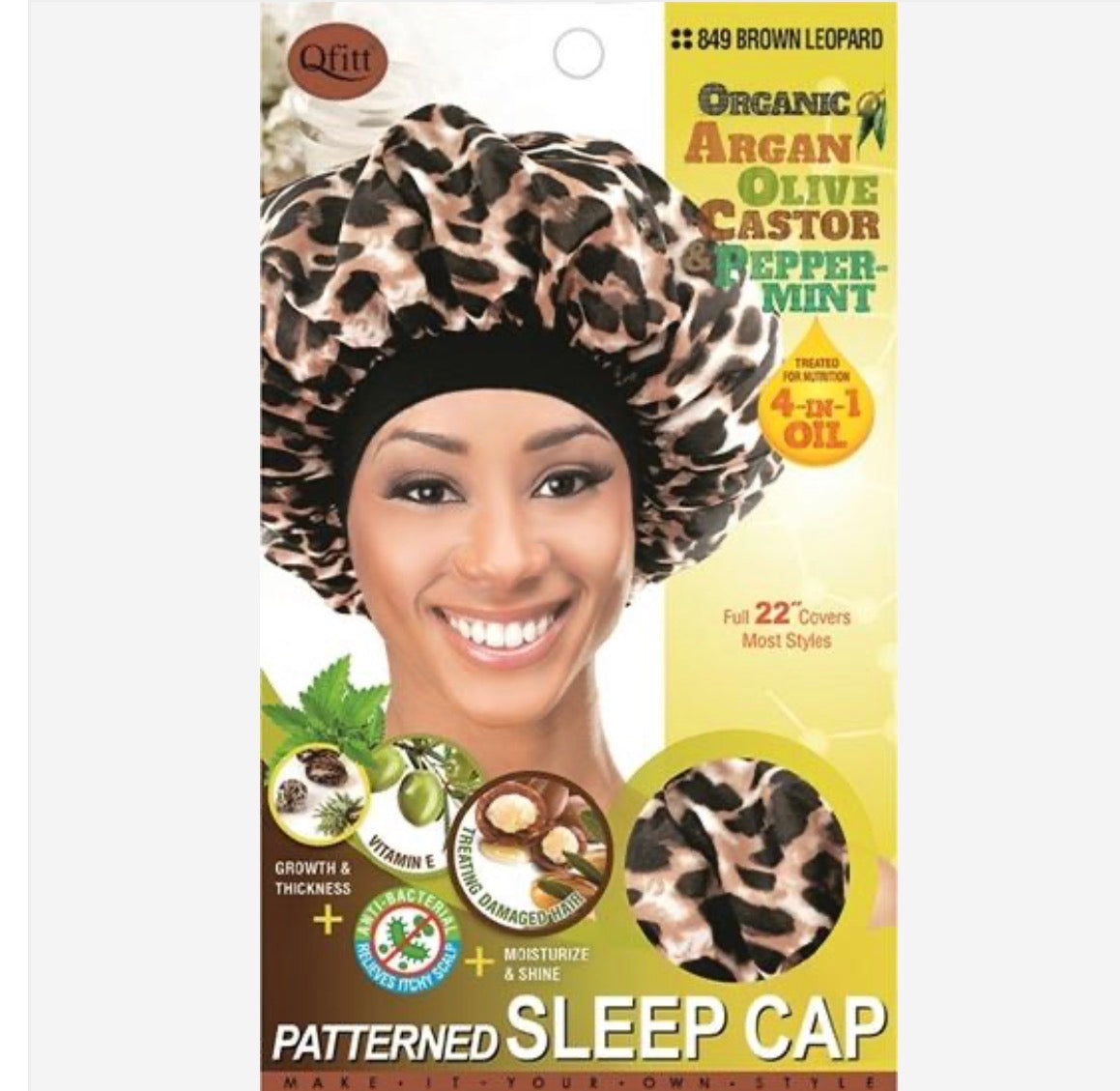 Leopard Satin Sleep Bonnet